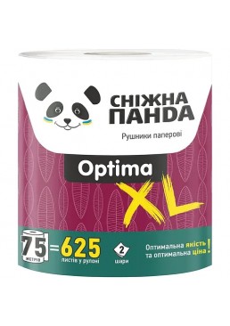 Двошарові паперові рушники Сніжна панда Optima XL Roll, 1 рулон