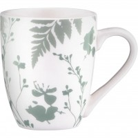 Чашка Ardesto Capri AR0432CWG бело-зеленая, 320 мл 