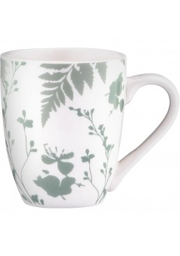 Чашка Ardesto Capri AR0432CWG бело-зеленая, 320 мл 