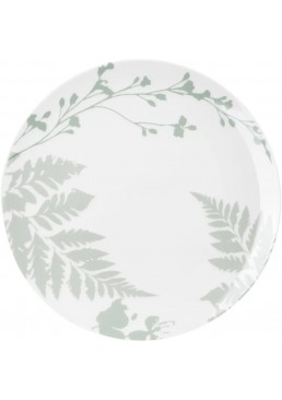 Тарелка обеденная Ardesto Capri AR0427CWG бело-зеленая, 26.8 см