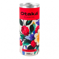 Безалкогольный напиток Otaka Комбуча Искристая малина слабогазированный, 250 мл