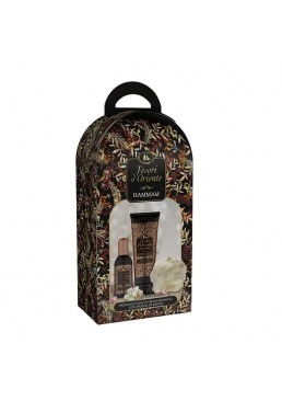 Подарунковий набір Tesori d'Oriente Хаммам (крем-гель для душу, 250 мл+парфумована вода, 100 мл + масажна губка)