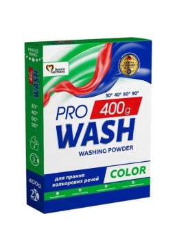 Стиральный порошок PRO WASH Color, 400 г (5 стирок)