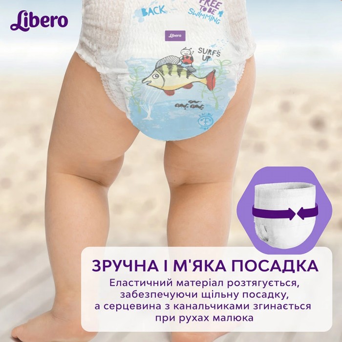 Підгузки-трусики Libero Swimpants Small 7-12 кг, 12 шт  (981659) - 
