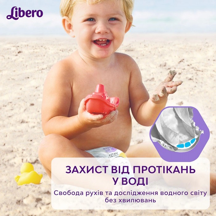 Підгузки-трусики Libero Swimpants Small 7-12 кг, 12 шт  (981659) - 