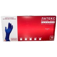 Перчатки латексные Lily Care синие M 50 шт, 25 пар