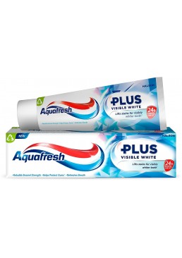 Паста зубная с фтором Aquafresh Visible white Plus, 75мл