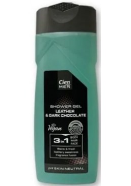 Гель для душа Cien Men 3в1 Leather&Dark Chocolate, 300 мл