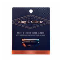 Сменные картриджи Gillette King C Gillette для бритья и контуринга, 3 шт 