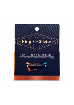 Змінні картриджі Gillette King C Gillette для гоління та контурингу, 3 шт