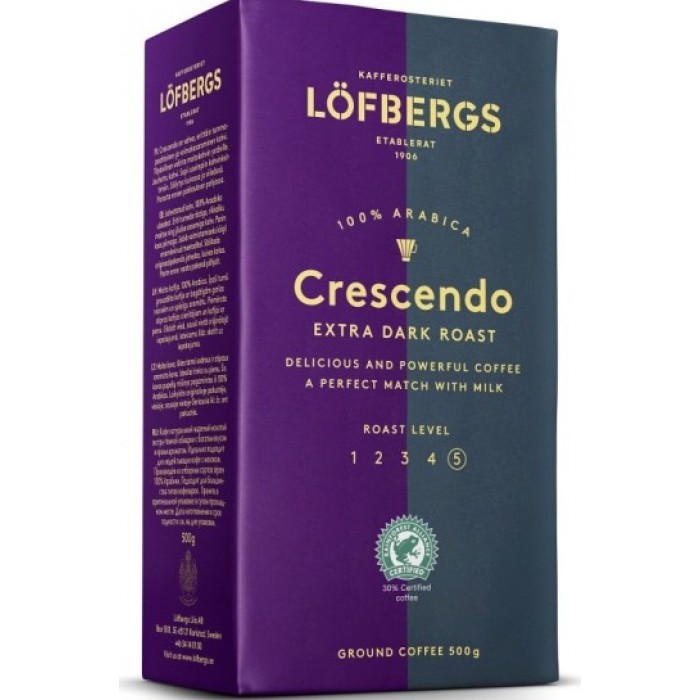 Кава мелена Lofbergs Crescendo Extra Dark Roast, 500 г  (001265) - 
