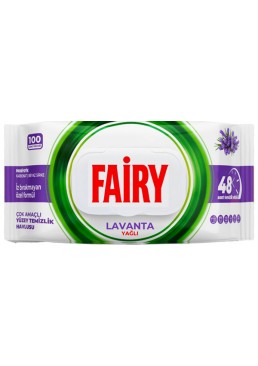 Влажные салфетки для уборки Fairy Lavanta, 100 шт
