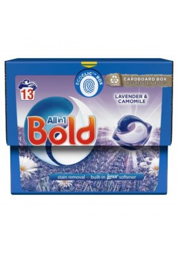 Універсальні капсули для прання Bold All-in-1 Pods Lavendar & Camomile, 13 шт