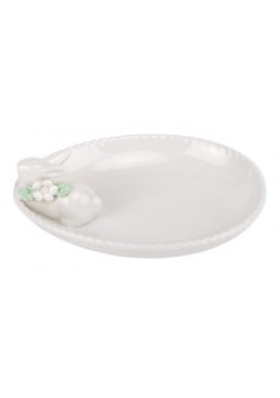 Тарелка "Белый кролик", 16 см