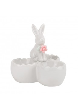 Подставка для 3-х яиц"Белый Кролик", 10.5 см