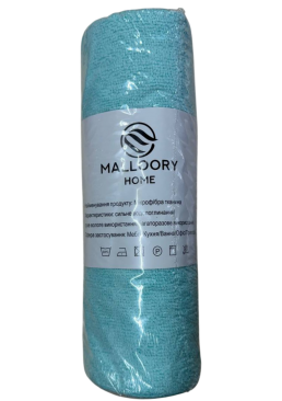 Салфетки-микрофибра Malloory Home в рулоне 25х25см Бирюзовый, 20 шт