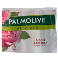 Твёрдое мыло Palmolive Naturals с молоком и маслом розы, 4х90г