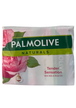 Тверде мило Palmolive Naturals з молоком та трояндовою олією , 4х90г