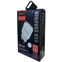 Сетевое зарядное устройство (адаптер) 2в1 WALKER WH-33 2USB / 2.4A + Micro white