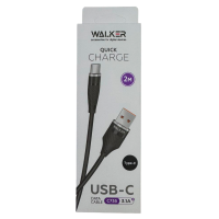 Кабель USB WALKER C735 Type-C black, 2 м