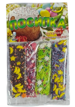 Посыпка кондитерская микс из 4 стиков, 20 г