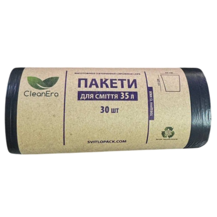 Пакеты для мусора  CleanEra 35 л, 30 шт - 