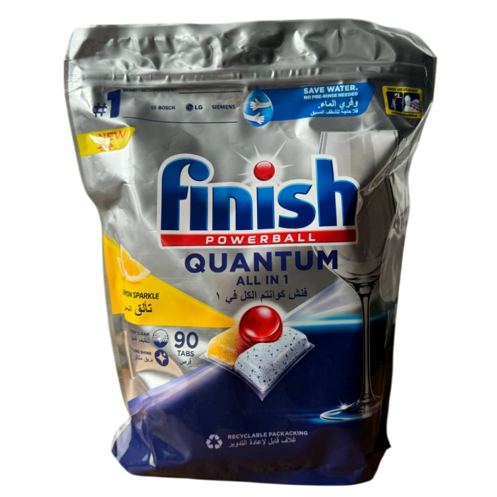 Таблетки для посудомийних машин Finish Quantum All in 1 Lemon, 90 шт (052198) - 