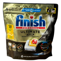 Таблетки для посудомоечной машины Finish Powerball Ultimate Plus Intensive Clean & Shine Lemon Sparkle, 18 шт