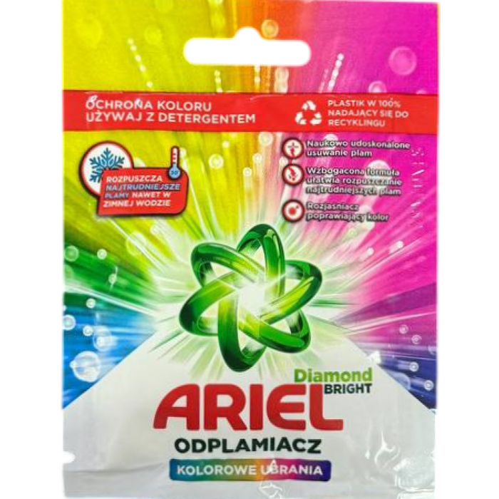 Порошок пятновыводитель Ariel Color Diamond Bright для цветных тканей, 30 г - 