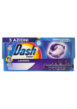 Капсулы для стирки универсальные Dash Lavanda, 31 шт