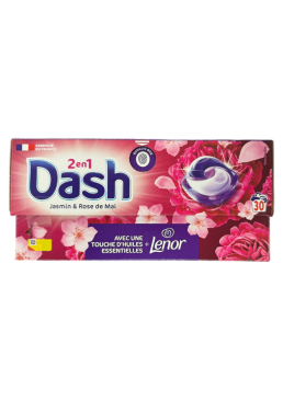 Капсули для прання 2in 1Dash Jasmin&Rose de Mai, 30 шт