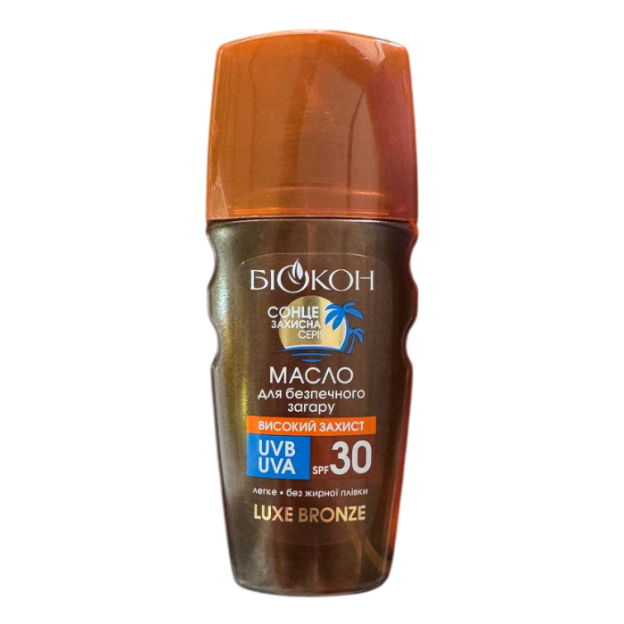 Олія для безпечної засмаги БІОКОН Високий захист SPF-30, 160 мл (033269) - 