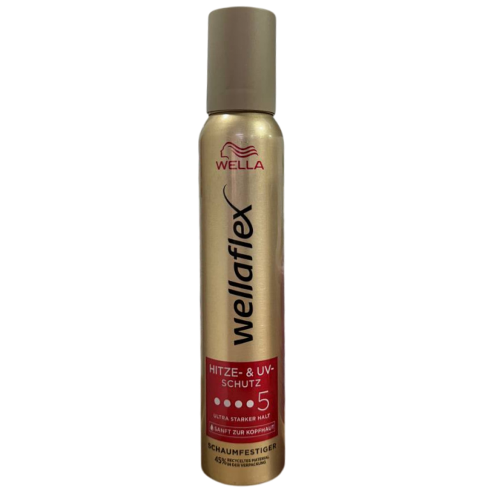  Мусс для волос Wellaflex Hitze- & UV-Schutz №5 защита от жары и ультрафиолета, 200 мл - 
