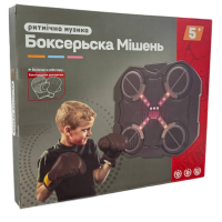 Настенная боксерская машина, мишень для тренировки реакции с музыкой и перчатками, 32х28 см