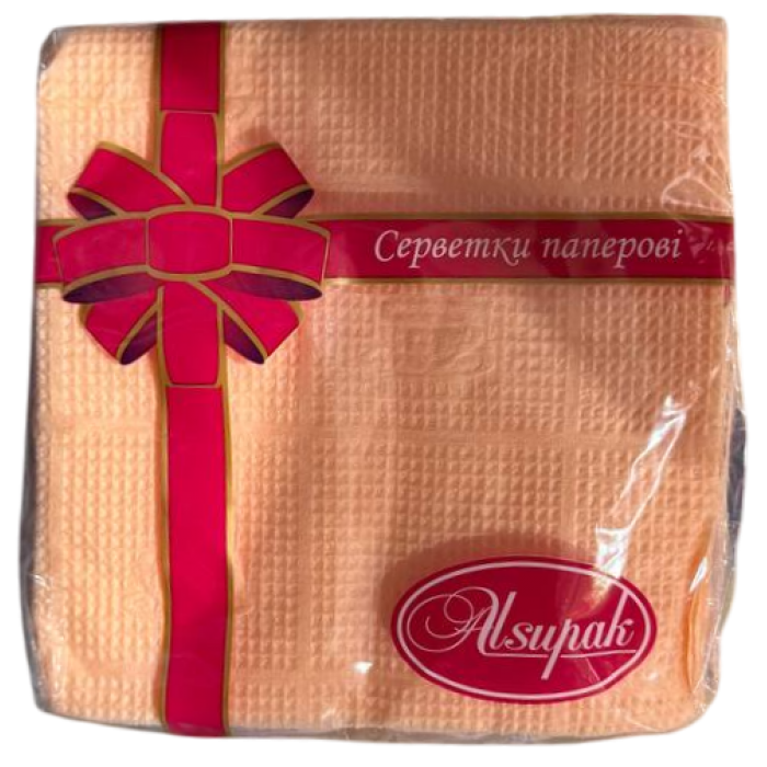 Серветки Alsupak персик, 40 шт (5-390059) - 