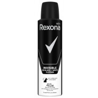 Дезодорант-антиперспирант для мужчин Rexona Невидимый на черном и белом, 150 мл