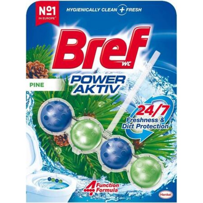 Подвесной блок для унитаза Bref Power Aktiv Хвоя, 50 г - 