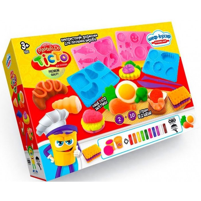 Креативна творчість Danko Toys Тісто для ліплення Master Do Шеф-кухар. Сендвіч-бар, 1 шт (811376) - 