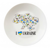 Тарелка в подарочной упаковке «I Love Ukraine», 25 см