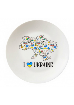 Тарелка в подарочной упаковке «I Love Ukraine», 25 см