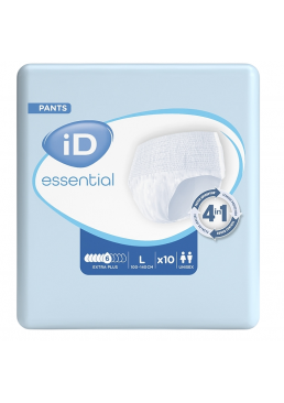 Подгузники-трусики для взрослых ID Essential Extra Plus L, 10 шт (100-140 см)