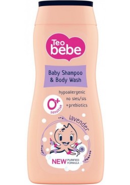 Шампунь и гель для купания для детей Teo Bebe Lavender с экстрактом лаванды, 200 мл