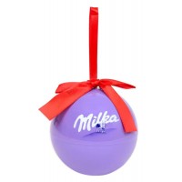 Елочная игрушка шарик с шоколадом Milka, 80 г