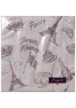 Серветки столові Марго 3-х шарові Париж, 15 шт