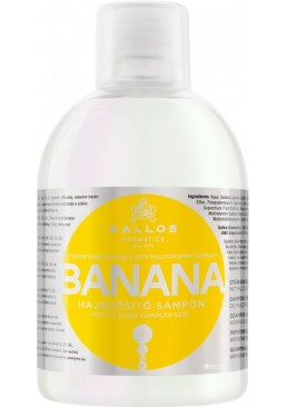 Шампунь для зміцнення волосся з мультивітамінним комплексом Kallos Cosmetics Banana Shampoo, 1 л