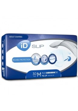 Підгузки для дорослих iD Slip Plus, розмір M (80-125 см), 30 шт