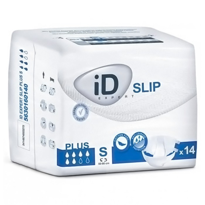 Підгузки для дорослих iD Expert Slip Plus, розмір S (50-90 см), 14 шт - 
