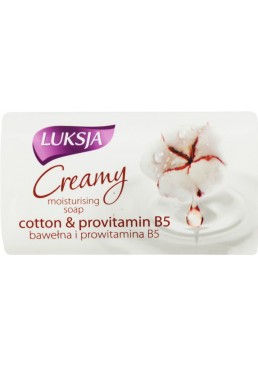 Крем-мило з бавовняним молочком і провітаміном B5 Luksja Cotton Milk Provitamin B5 Soap, 100 г