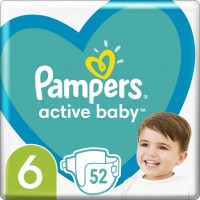 Подгузники Pampers Active Baby Размер 6 Extra Large (13-18 кг), 52 шт