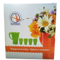 Набор пластиковой посуды Кувшин и стаканы Алеана